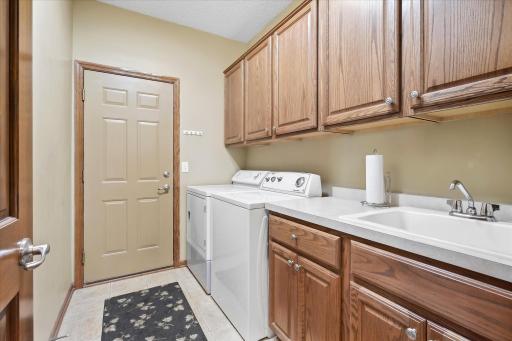 Convenient main-floor laundry just steps from the oversized two car garage!