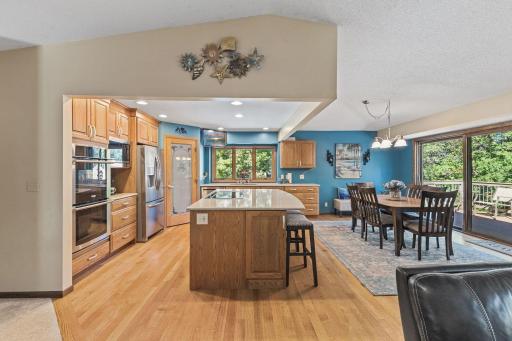 1615 Laurel Ave Kitchen island for an eat in kitchen and diningroom area with walkout to the maintenance free deck