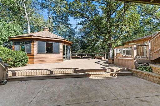 1615 Laurel Ave Stamped Concrete Patio walk out to the Gazebo