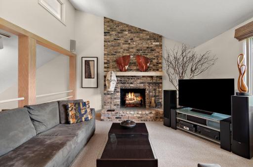 Masonary wood burning fireplace