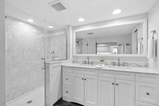 Dreamy 3/4 bath in lower level