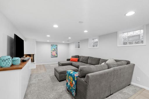 Spacious family room perfect for movie night