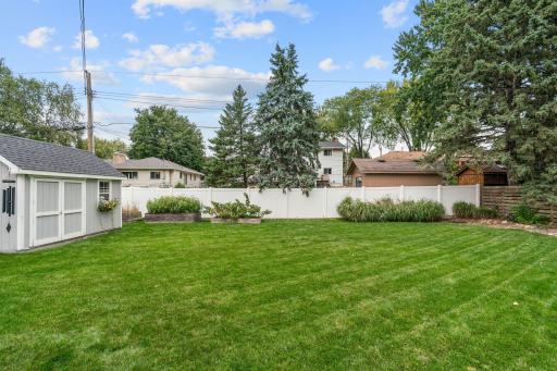 Spacious, fully fenced backyard
