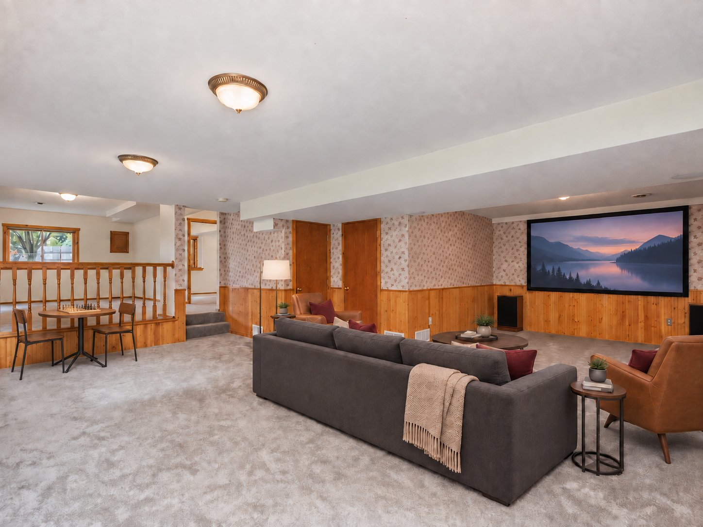 This image has been virtually staged with digitally added furniture and décor. Refer to the unstaged photos and an in-person showing for the property’s actual condition.