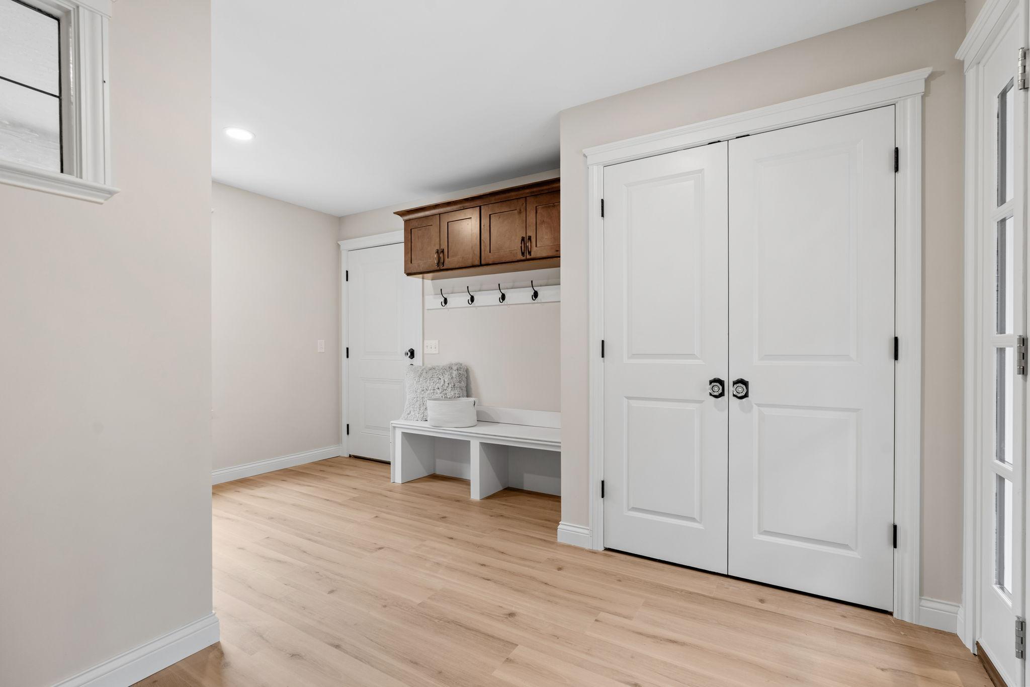 Spacious mudroom