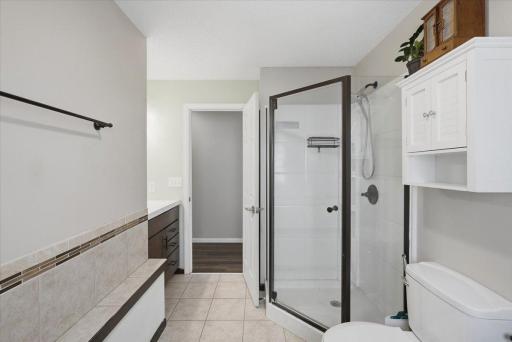 Seperate glass shower.