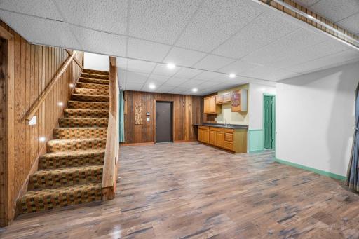 Fantastic basement retreat with LVP flooring and wet bar area!