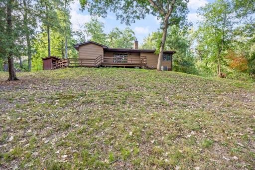 Fantastic backyard offers lots of room to run and play.