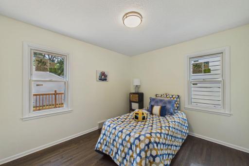 The second of two main floor bedrooms.