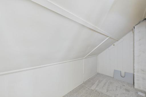 This closet is at the top of the stairs.