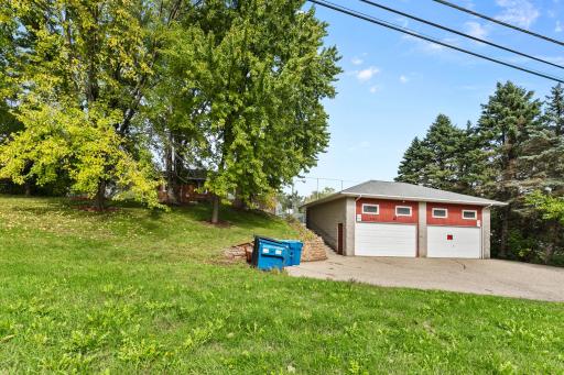 Large 4 car Garage with Upper Storage Area