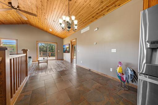 Another view of the dining room, looking towards the living room.
