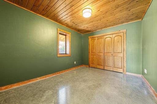 The second of two bedrooms in the basement.
