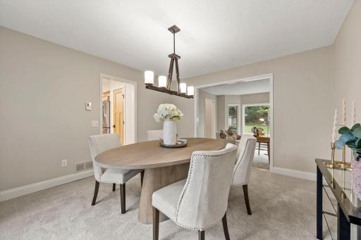 There is no shortage of places to gather, with both formal and informal dining spaces!