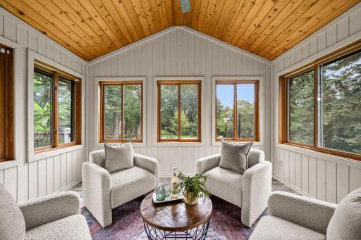 It is the kind of space that naturally becomes a favorite spot for morning coffee, quiet evenings, or extending the party when guests are over.