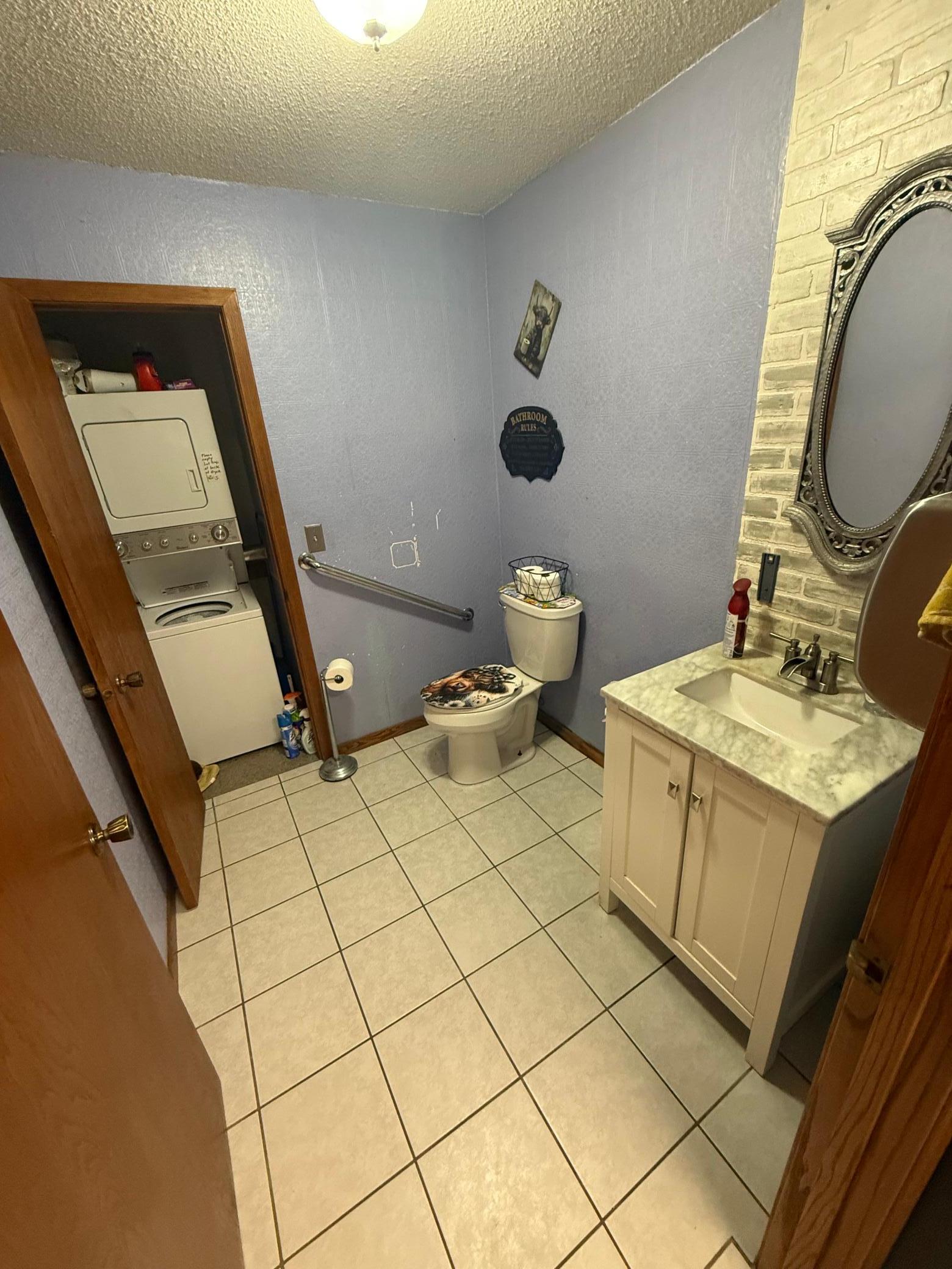 Restroom with laundry