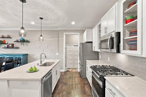 A great layout with easy access from the garage to the kitchen