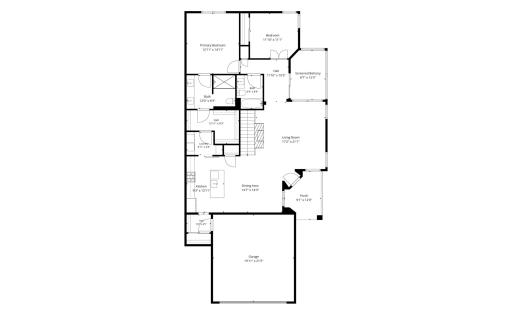Mainlevel floorplan with all living facilities on one level