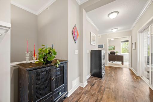 From living room to screened porch & bedrooms/office.