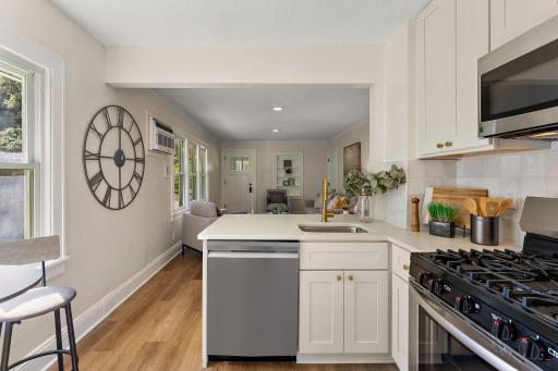 Open to the living area, perfect for entertaining and family time
