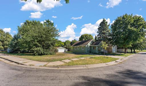 Surrounded by greenery on a quiet residential loop