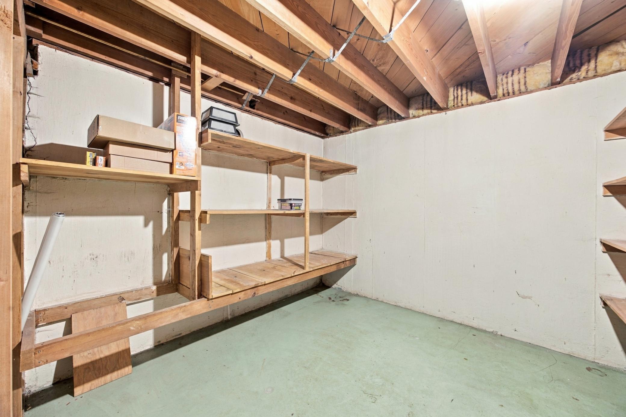 One of 2 large Storage rooms