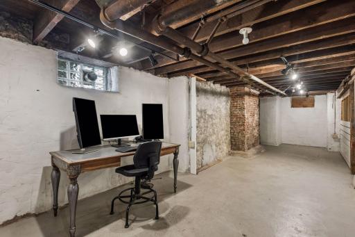 No spooky basement here! A nice ceiling heigh and great storage space.