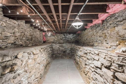 Basement wine cellar.