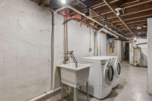 Laundry can be found in the basement.