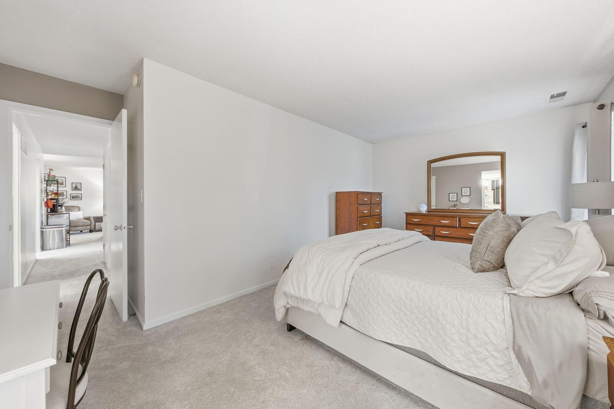 The fresh paint through brings a warm feeling to each space.