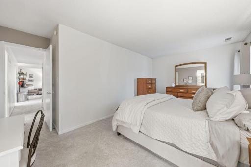 The fresh paint through brings a warm feeling to each space.
