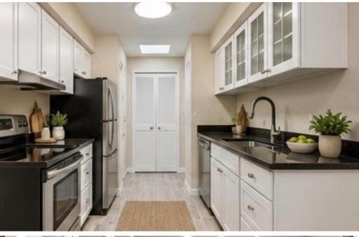 Updated kitchen with stainless steel appliances