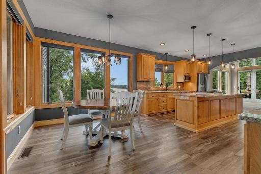 Lake Facing Dining And Kitchen Area-Warm, Sunny And Inviting!