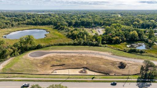 Aerial view of Stonegate Builders' Villas at Flowerfield Development