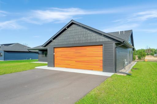 Large garage door makes are a great accent to the house
