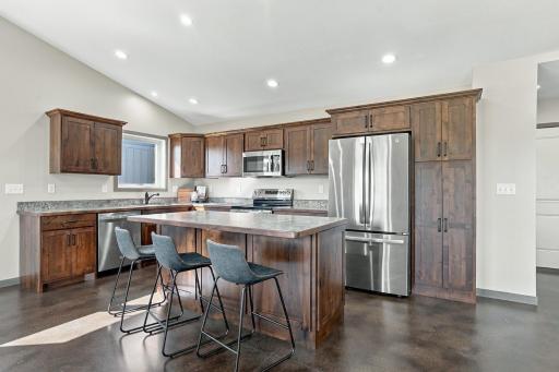 Custom Kitchen with stainless steel appliances