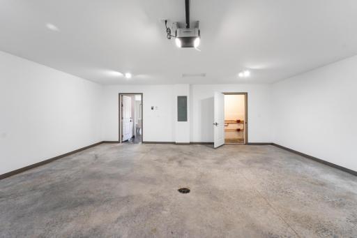 Insulated and heated garage with in floor heat