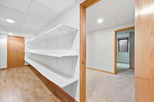HUGE 20ft x 4ft storage area right off the lower level landing