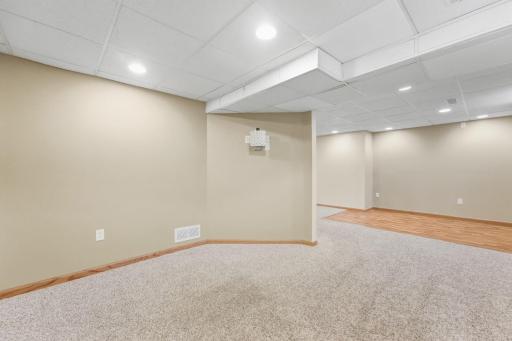 Flex area in lower level- future improvement could be an area to add an egress for 4th bedroom