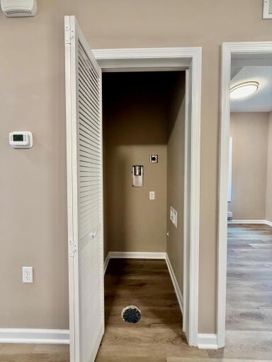 Laundry closet, washer and dryer not included.