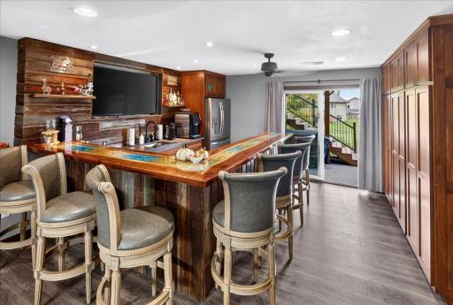 Amazing custom bar. Invite the friends and family for game day!