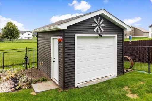 Great extra storage space in the backyard shed