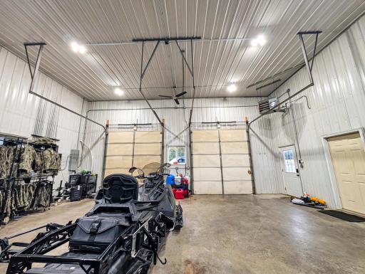 With lifts installed if you want to work on your vehicles as well.