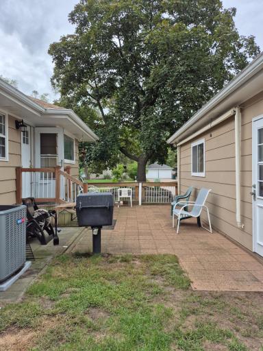 Escape the heat and sun sitting on the patio under the fold out awning!