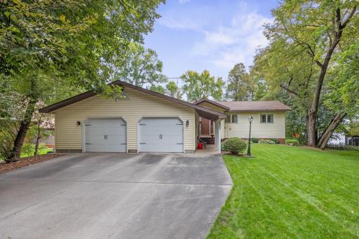 Concrete drive to oversize garage