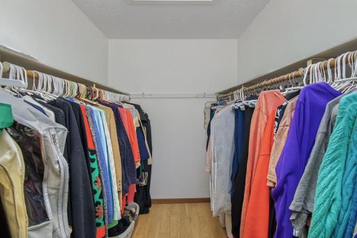 Large walk-in closet in Primary Bedroom