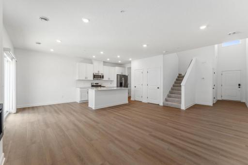 The dining room enjoys direct access to the patio for seamless indoor-outdoor parties