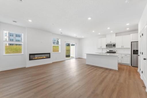 The natural gathering space of the home, the Great Room is excellent for entertaining guests, hosting movie marathons and relaxing with loved ones, paired with the simplicity of a free-flowing design.