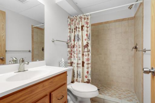 Lower-level 3/4 Bath.