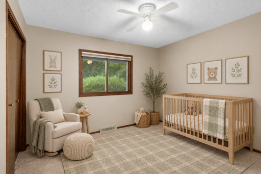 Virtually-Staged 3rd Bedroom on Main Floor